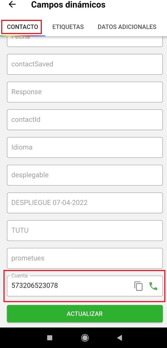 Llamar contacto 2